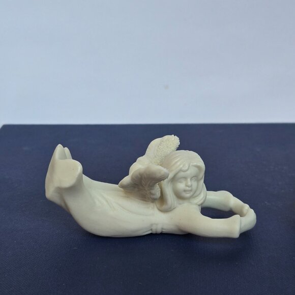 Vintage Candle Climber set of 2 Angels in Original Box Ceramic Candle Hugger - Picture 9 of 10